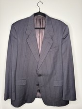 Christian Dior Le Connaisseur Wool Gray Pinstripe Men's Blazer