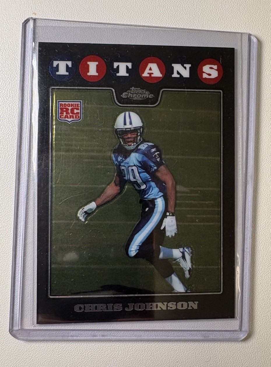 2008 Topps Chrome #TC186 Refractor Chris Johnson Rookie Tennessee Titans
