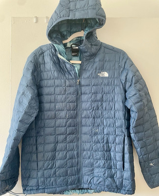 The North Face ThermoBall Hooded Quilted Jacket Blue Women's Size L