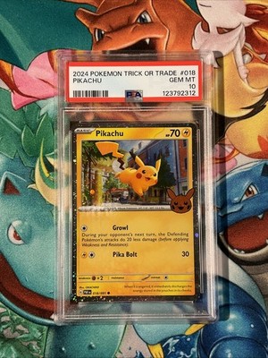 2024 Pokémon TCG Trick or Trade #018 Pikachu Holo PSA 10 | eBay