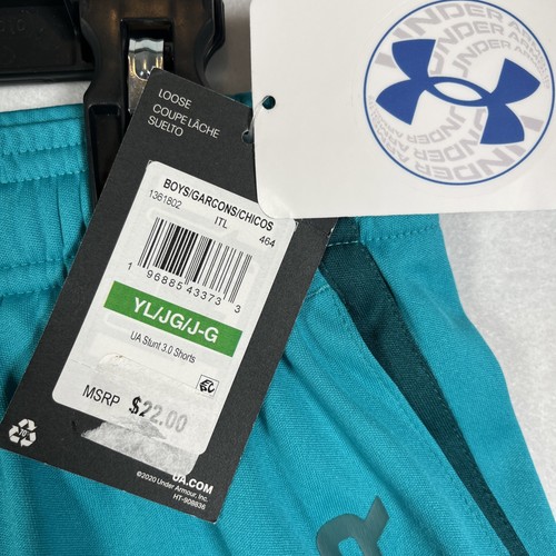 Under Armour Boy's Youth Large Stunt 3.0 Shorts Teal msrp $22 - Picture 2 of 3