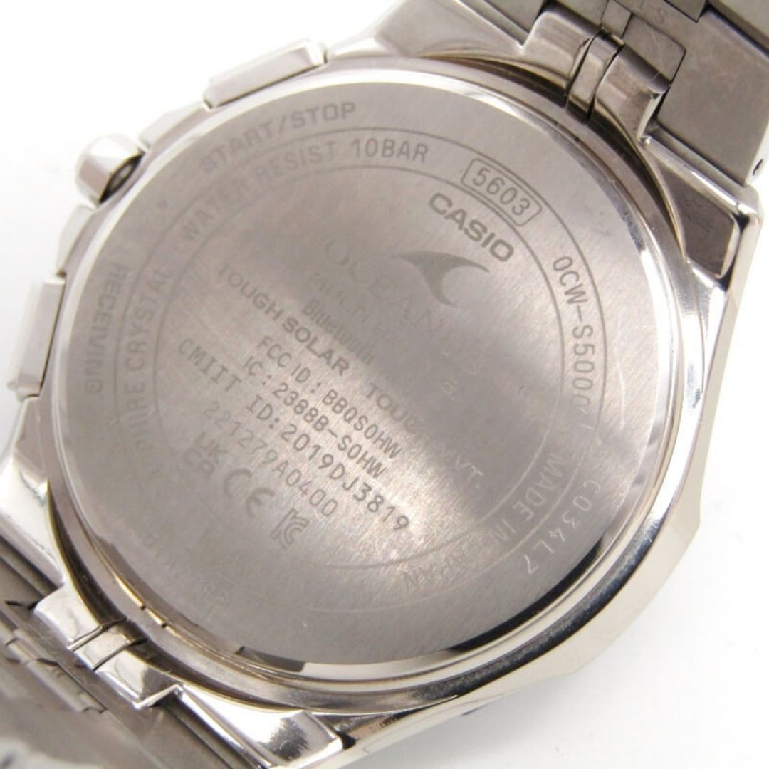 [☆Good+++] CASIO OCEANUS Manta OCW-S5000AP-2AJF Indigo Blue  Radio Solar Japan image 6