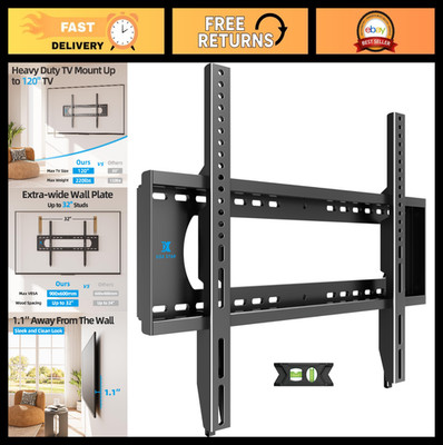 Heavy Duty TV Wall Mount for 55-120'' TVs up to 220lbs, Ultra Slim Fixed Bracket,