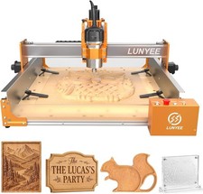 LUNYEE 4040 Pro Max CNC Machine 800W All-Metal CNC Router for Light Aluminum