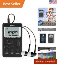 Best Reception Pocket AM/FM Radio with Rechargeable Battery for Travel  Gym Use