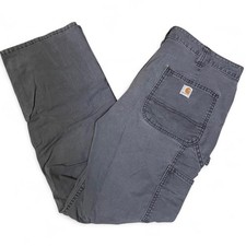 Carhartt Men  s Grey Original Fit Work Pants Size M Durable