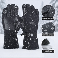 Winter Waterproof Ski Snow Warm Gloves Women Men Windproof Cold Weather Thermal