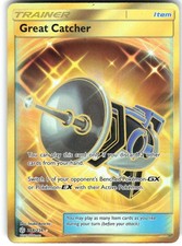 Great Catcher 264/236 Secret Rare Cosmic Eclipse Pokemon Holo Near Mint