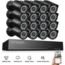 4K 8MP POE Security Camera System Human Detection Audio IP66 Wide Angle Easy Set
