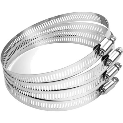 Hose clamps stainless steel set of 4 118-140 mm pipe clamps water lines