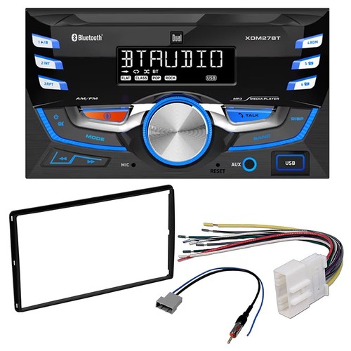 Dual XDM27BT AM/FM Radio Bluetooth Car Stereo No CD for 2007-2012 Nissan Sentra