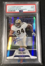 2011 Panini Cert New Gen Cameron Jordan PSA 9 Mint Auto RC Mirror Blue /100 