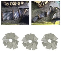 3X 8X 1:35 Stahlschuppen Wellplatten Sandtisch Miniatur Layout Landschaft