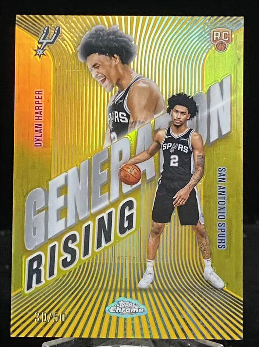 2025-26 Topps Chrome Dylan Harper RC Rookie Generation Rising Gold Refractor /50