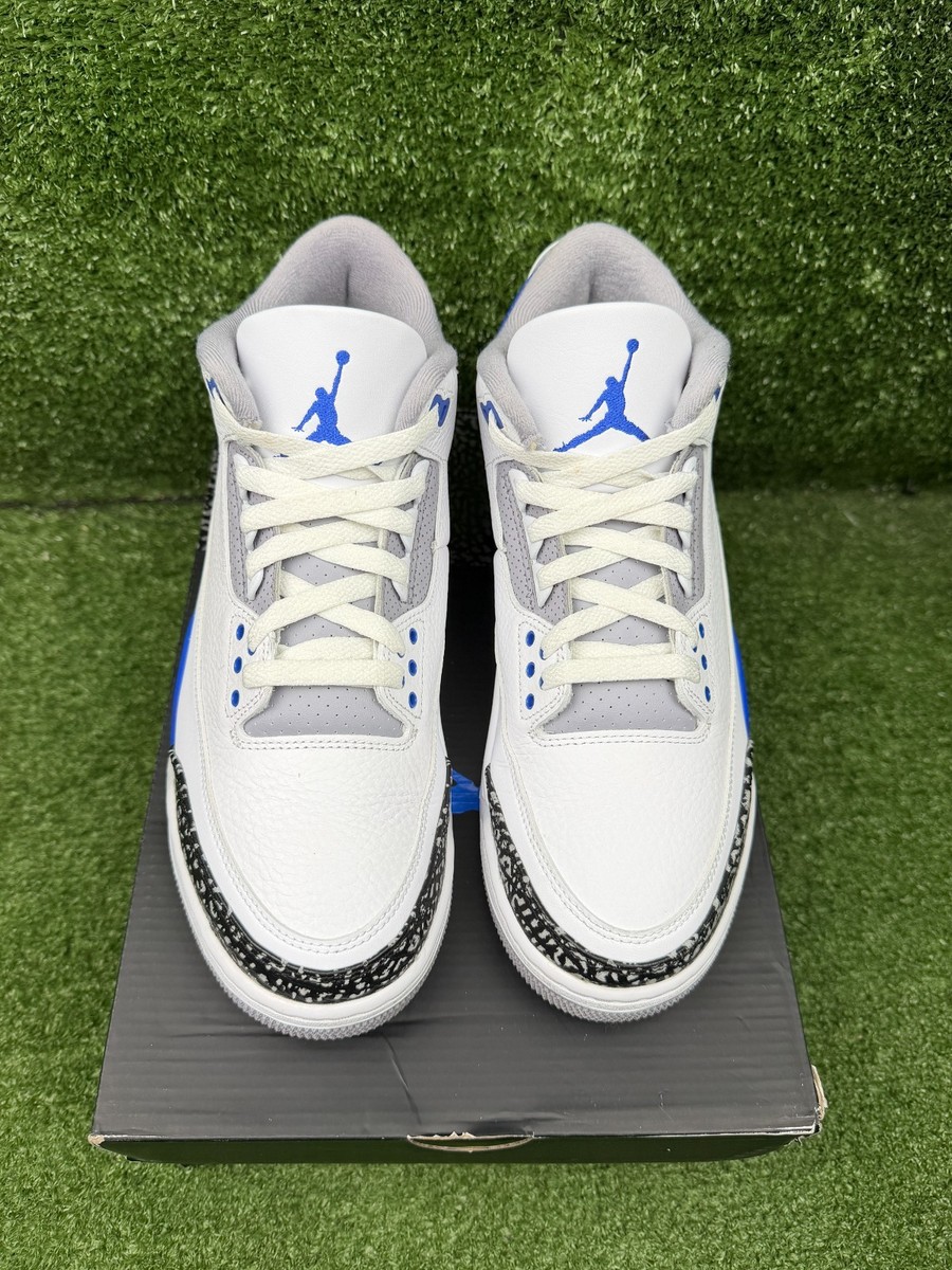 Size 9.5 - Jordan 3 Retro Mid Racer Blue 195238838584| eBay