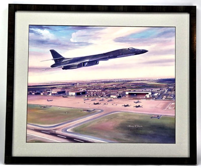 Rockwell USAF B-1 Lancer Hand Signed Numbered Print Richard Broome US Air Force