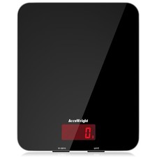 ACCUWEIGHT 201 Digital Kitchen Scales with Tempered Glass Platform (Batteries