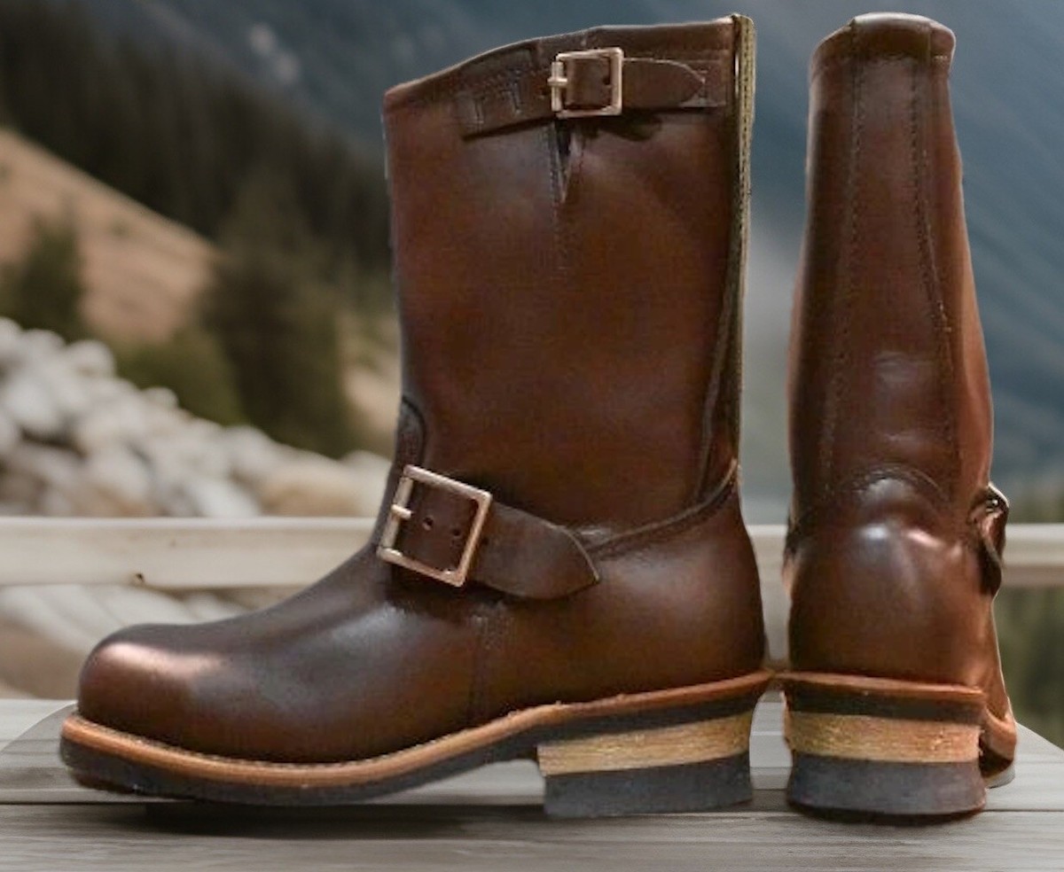 Red Wing 2269 Engineer Boots 5.5D Chocolate Chrome Steel Toe w