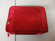Estee Lauder 2023 Holiday Train Case/Make Up Bag - Faux Red Velvet