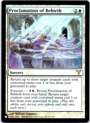 Proclamation of Rebirth (Foil) The List Reprints, 15 NM