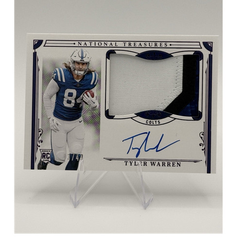 Panini National Treasures Tyler Warren Rookie Patch Auto #165 Colts NFL 2025