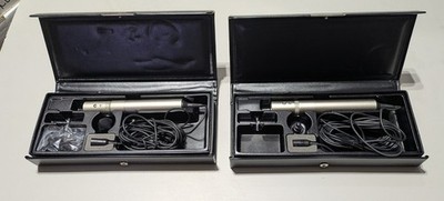 Lot of 2 SONY Electret Condenser Microphone ECM-55B with Original Cases