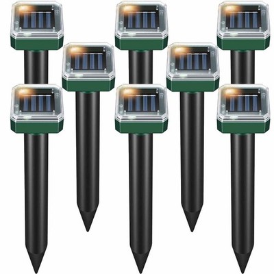 4-8 Pack Solar Power Ultrasonic Repellent Mice Gopher Mole Pest Snake Repeller