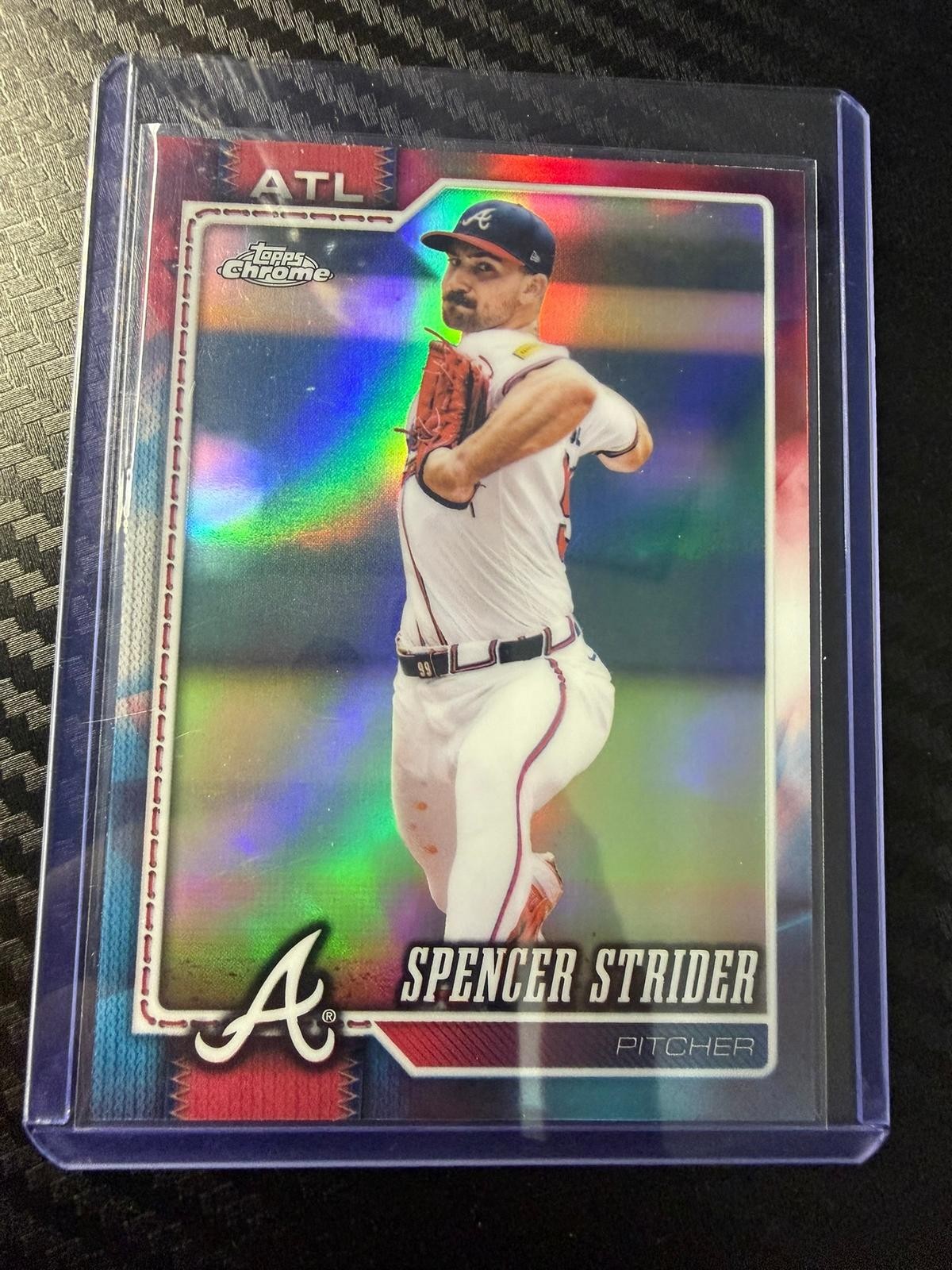 2026 Topps Chrome #110 Spencer Strider Red White and Blue Refractor