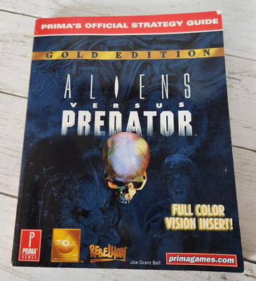 1999 ''Aliens Vs Predator'' Prima's Official Strategy Guide Gold Edition W/ Insert