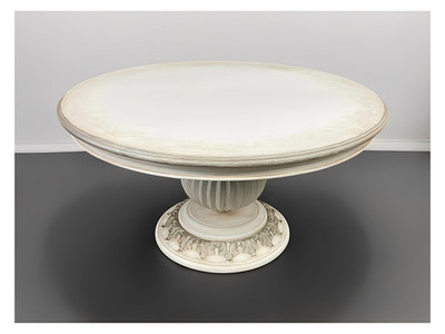 Blangy-le-Château Dining Table, Antique White Distressed