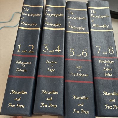 The Encyclopedia of Philosophy 4 Book Set Vol. 1-8 Vintage 1972 Hardcovers *READ