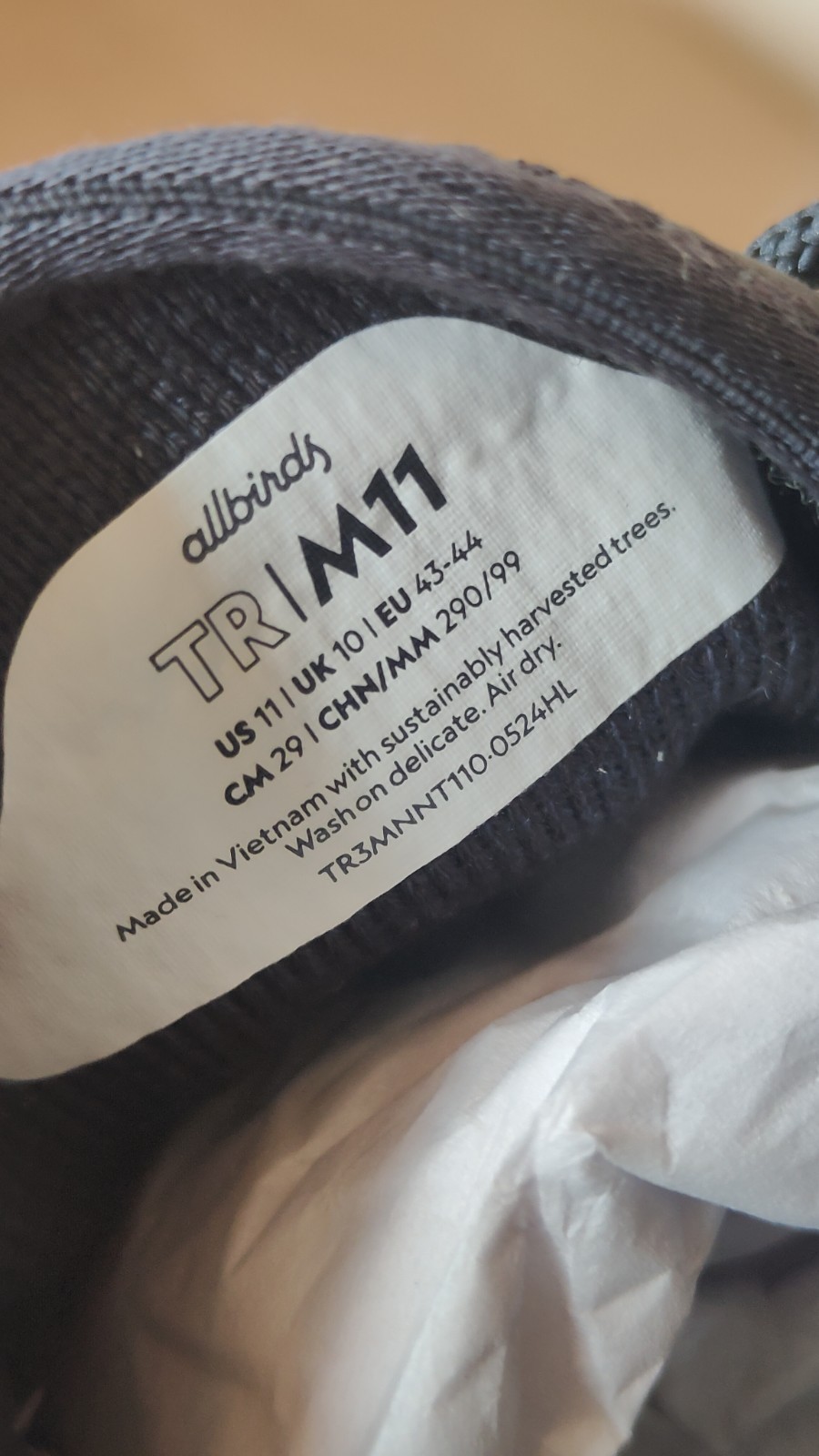 Allbirds Tree Runners Black Trainers *FREEPOST* Size UK10 image 6