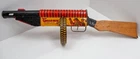 Marx G-Man Wind Up Submachine Gun Tommy Gun Tin Toy 1930s Vintage Wooden Stock