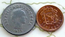 2COINS COLOMBIA&LUXEMBURG UNC 234