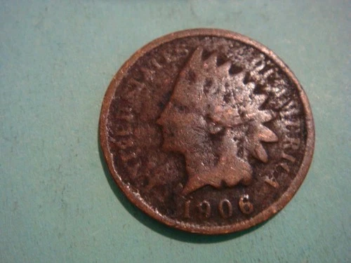 1906 Indian Head Penny IHP in worn album filling Cond - actual coin in photo