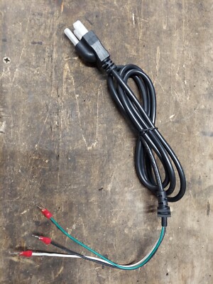5 Ft Power Cable 18ga Power Supply Cord Grounded Connectors Installed 