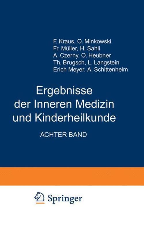 L. Langstein (u. A.) | Ergebnisse Der Inneren Medizin Und