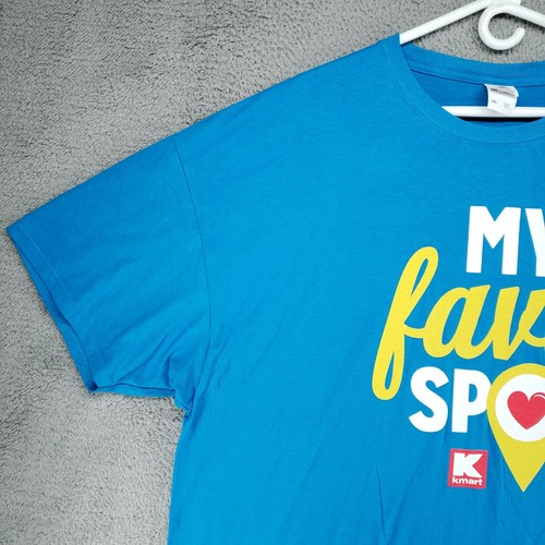 KMART 2008 Official Rare "My Fave Spot" Employee Staff T-Shirt Mens 3XL Blue - Picture 4 of 17