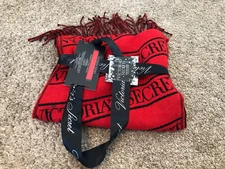 Victoria's Secret Winter Angel Collection Scarf Red Scarlet Logo Stripe One Size