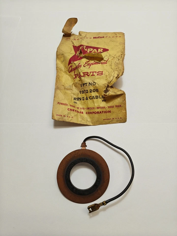 1960-1961 Dodge Plymouth Desoto Chrysler Horn anel de contato e cabo 1972208 novo na caixa. - Imagem 4 de 4