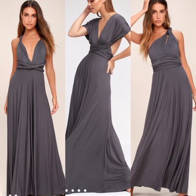 tricks of the trade mauve maxi dress