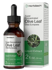 Olive Leaf Extract Liquid | 2 fl oz | Alcohol Free, Vegetarian | by Horbaach