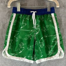 HANNA ANDERSSON Peanuts Snoopy Swim Trunks Size 100 4 Green Blue