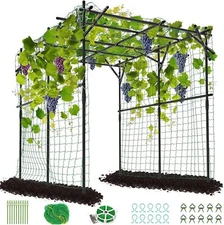 NAIZEA Garden Arch Trellis Metal Plant Support Trellis Archway for ClimbingPlant