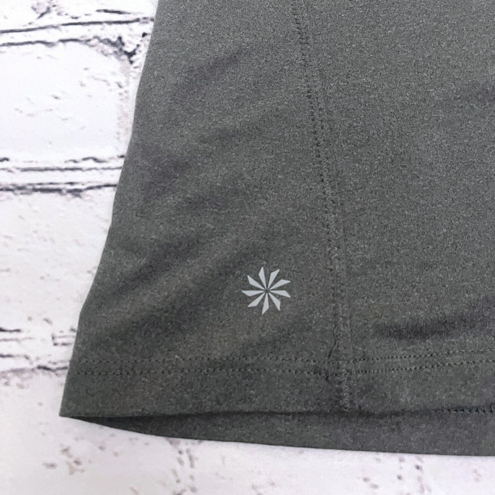ATHLETA S Gray Solid Racerback Keyhole Excellent … - image 6