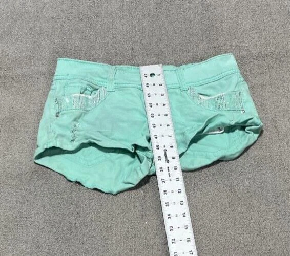 Pantalones cortos de mezclilla para mujer Vanity azules talla 28 Foto 2 de 4