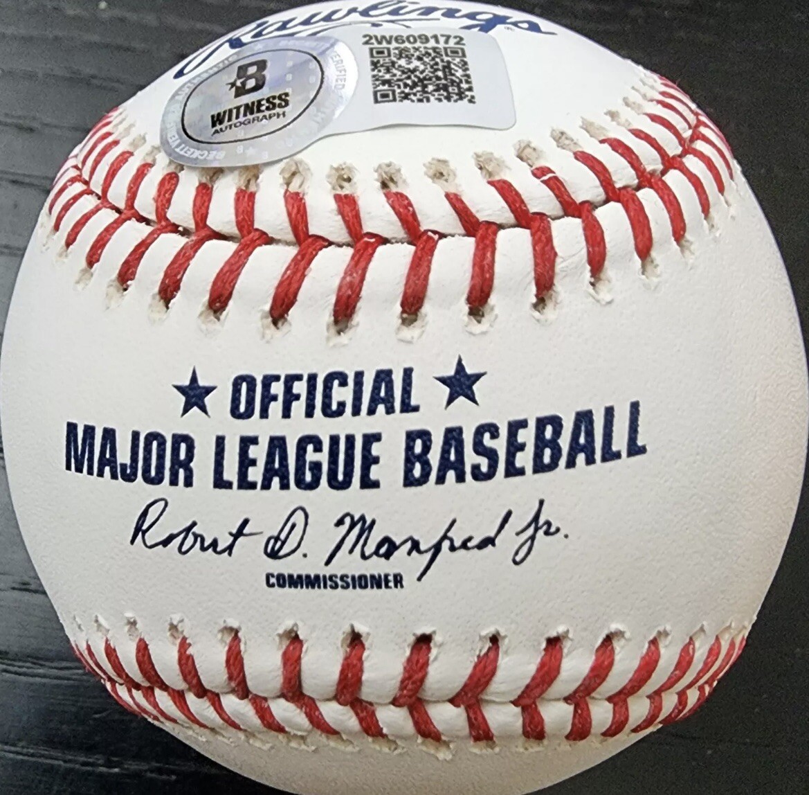 Jackson Merrill Autographed 2024 Seoul Series Baseball Inscribed