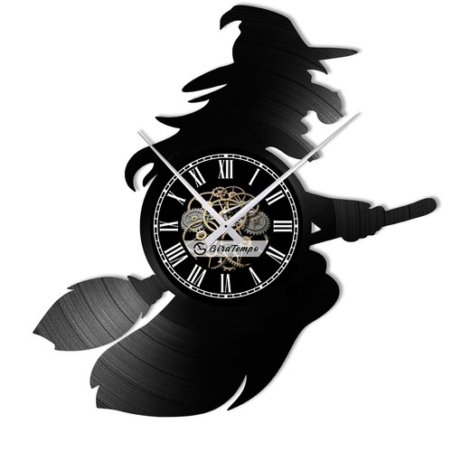 Orologio in Vinile da Parete a tema Befana ricorrenza Idea Regalo Originale - Foto 2 di 7