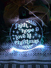 Faith, Hope & Love Religious Christmas Tree Bauble LED Light Hanging Decoration