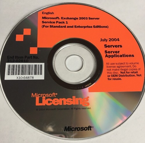 Microsoft Licensing 2003 Servers Server Applications 312-02810 Exchange Standard - Picture 11 of 12